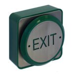 CQR AEB16 Surface Mounted Round Switch - Legend "Exit" (IP55 Rated) - Stainless Steel (LEAD TIME: 2-3 DAYS)