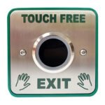 CQR AEB36 Touch Free Exit Button - 12/24V DC - Legend "Touch Free Exit"- Stainless Steel (LEAD TIME: 2-3 DAYS)