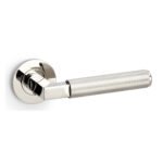 Alexander & Wilks AW200PNPVD Hurricane Knurled Lever On Round Rose - Polished Nickel (LEAD TIME: 2-3 DAYS)