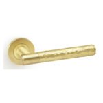 Alexander & Wilks AW223SB Spitfire Hammered Lever On Round Rose (LEAD TIME: 2-3 DAYS)