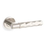 Alexander & Wilks AW226PNPVD Spitfire Lever Diamond Cut On 50 x 6mm Rose - Polished Nickel PVD (LEAD TIME: 2-3 DAYS)