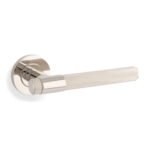 Alexander & Wilks AW240PNPVD Knurled Kingstone Lever On Round Rose (LEAD TIME: 2-3 DAYS)