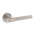 Alexander & Wilks AW240SNPVD Knurled Kingstone Lever On Round Rose (LEAD TIME: 2-3 DAYS)