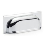 Alexander & Wilks AW905PC Quantock Cup Pull Handle - Polished Chrome Centers 96mm (LEAD TIME: 2-3 DAYS)