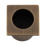 Alexander & Wilks AW993AB Sliding Door Finger Edge Pull Square - Antique Brass (LEAD TIME: 2-3 DAYS)