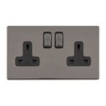 Eurolite ECBN2SOB 2 GANG 13AMP DP SWITCHED SOCKET (LEAD TIME: 2-3 DAYS)