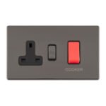 Eurolite ECBN45ASWASB 45AMP DP COOKER SWITCH WITH 13AMP SOCKET (LEAD TIME: 2-3 DAYS)