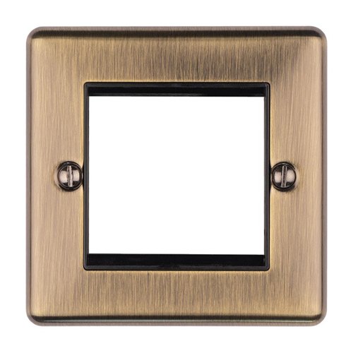 Eurolite EN2MODABB 2-Gang Module Frame Enhance Range - Antique Brass ...