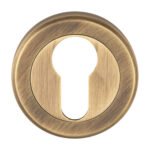 Serozzetta SZM001AB Euro Profile Escutcheon - Antique Brass (LEAD TIME: 2-3 DAYS)