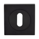 Serozzetta SZM003SQMB Square Standard Lock Escutcheon - Matt Black (LEAD TIME: 2-3 DAYS)