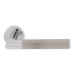 Serozzetta SZM170CPSN Trend Lines Lever On Rose Polish Chrome / Satin Nickel Duel FInish (LEAD TIME: 2-3 DAYS)