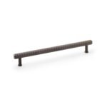 Alexander & Wilks AW809R-224-DBZPVD Crispin Reeded T Bar Cupboard Pull Handle - Dark Bronze PVD 224mm (LEAD TIME: 2-3 DAYS)
