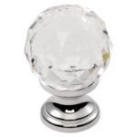 Carlisle Brass FTD670DCTC Clear Faceted Knob 40mm (LEAD TIME: 2-3 DAYS)