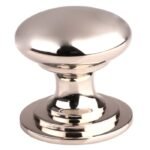 Carlisle Brass M47EPN Victorian Cupboard Knob 50mm - Polished Nickel (LEAD TIME: 2-3 DAYS)