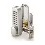 CQR SBL310/S Push Button Lock | Traditional Code | Knob | Satin Chrome | 3 - 7 Digits | Hold Back (LEAD TIME: 2-3 DAYS)