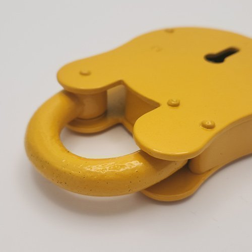 TSS Fire Brigade FB14 Open Shackle Yellow Padlock - Security Tiger